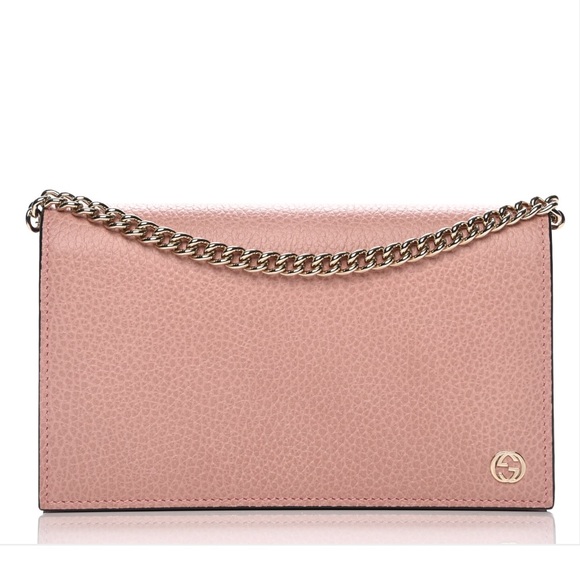 gucci leather chain wallet